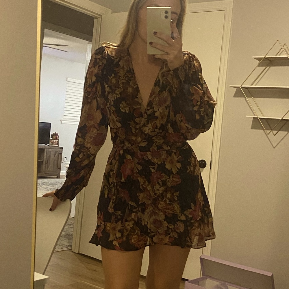 Savannah Taylor flower print wrap dress